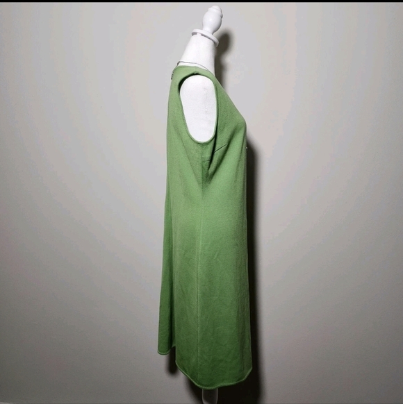 NWT ST. JOHN Bamboo Green Timeless Classy Office Siren Wool Dress MSRP $795 - Picture 5 of 14